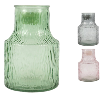 Vase verre 20 cm 3 assortis | 12 pièces