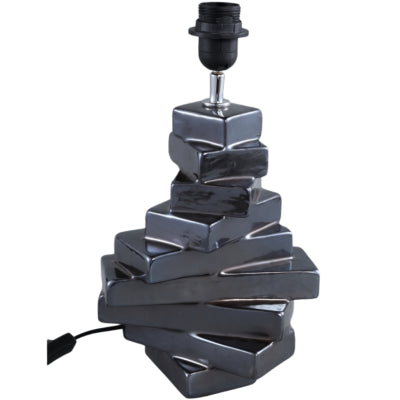 Ptmd lampe de table Rellis prise UE gris 38 cm | 2 pièces