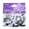 Amscan chapeaux et nœuds à confettis métallisés noir et blanc 14 g | 48 pièces