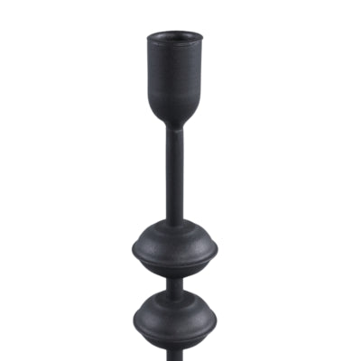 Ptmd bougeoir ciba noir 37 cm | 6 pièces