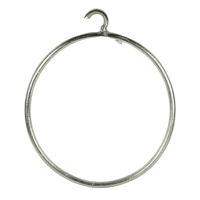 Pendentif cercle couleur argent 53 cm | 2 pièces