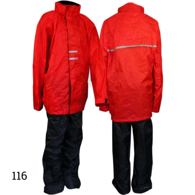 Combinaison de pluie Ralka rouge noir taille 116 | 14 pièces