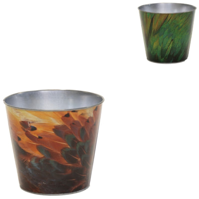 Pot de fleurs bob plume s 11 cm 2 assortis | 24 pièces