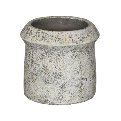 Pot de fleur Ptmd nimma m gris ciment 19 cm | 8 pièces