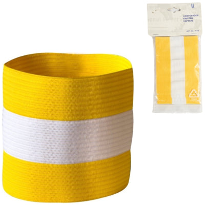 Brassard de capitaine jaune blanc | 24 pièces