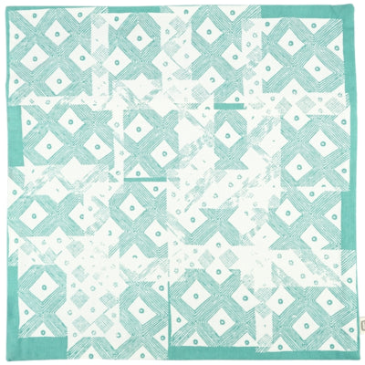 Housse de coussin commerce équitable tribal bleu 45 x 45 cm | 12 pièces