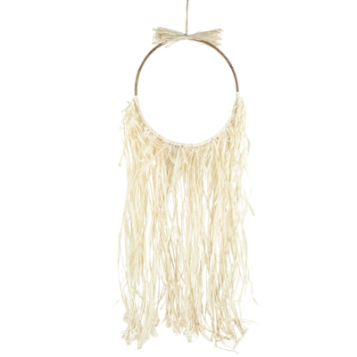 Décoration murale raphia rotin cercle 100 cm | 12 pièces