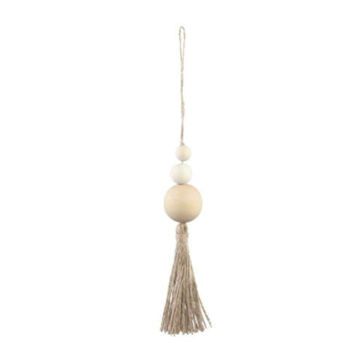 Ptmd pendentif libu pompon avec 3 perles 16 cm | 24 pièces