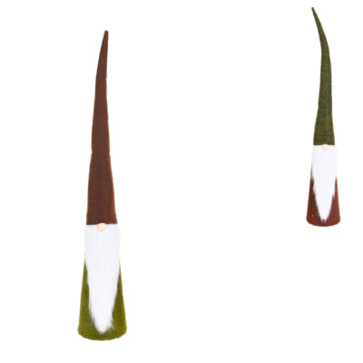 Père Noël en feutre avec chapeau long pointu 43 cm 2 assortis | 24 pièces