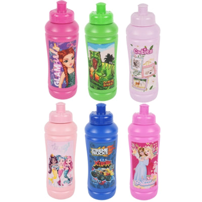 Gourde sport univers maison enfants 450 ml 6 assortis | 24 pièces