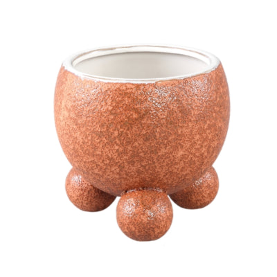 Ptmd pot de fleur malinda s orange 12,5 cm | 12 pièces