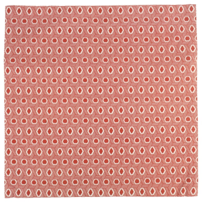 Housse de coussin commerce équitable graphique rouge 45 x 45 cm | 12 pièces