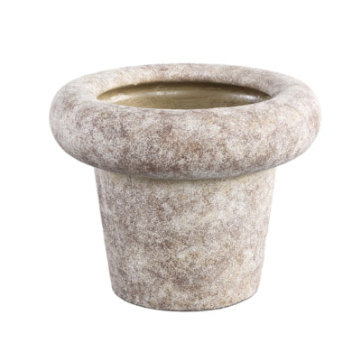 Ptmd pot de fleur relandi l gris 31 cm | 2 pièces