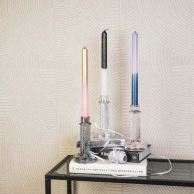 Housevitamin chandelier twist verre rose 15 cm | 24 pièces