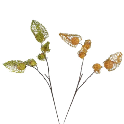 Branche artificielle physalis soie 70 cm 2 assortis | 12 pièces