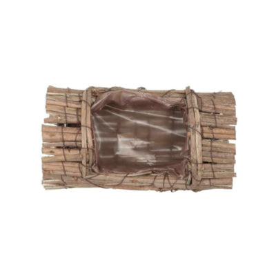 Pot de fleur en bois courbé Daan roseau 22 cm | 6 pièces