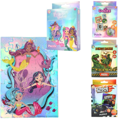 Licence puzzle holographique 35 pièces 21 x 15 cm 4 assortis | 24 pièces