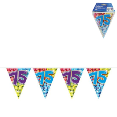 Ligne mini drapeau Folat 75 ans 3 mètres | 24 pièces
