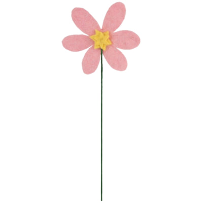 Fleur artificielle feutre rose vieux rose 33 cm 2 assortis | 24 pièces