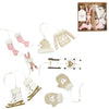 Deco Heitmann Suspension de Noël bois rose beige 10 cm lot de 6 | 12 pièces