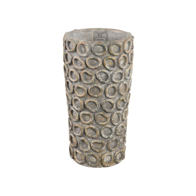 Pot en ciment Ptmd avec cercles ginte xs 30 cm | 4 pièces
