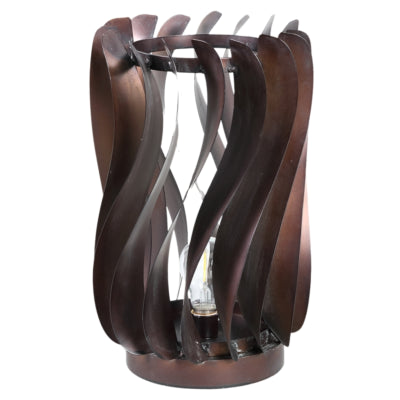 Ptmd lampe de table tessa sur batterie, couleur bronze 36 cm | 2 pièces