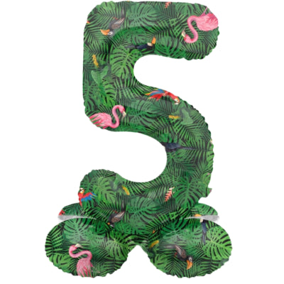 Folat ballon en aluminium debout 5 ambiance jungle 41 cm | 20 pièces