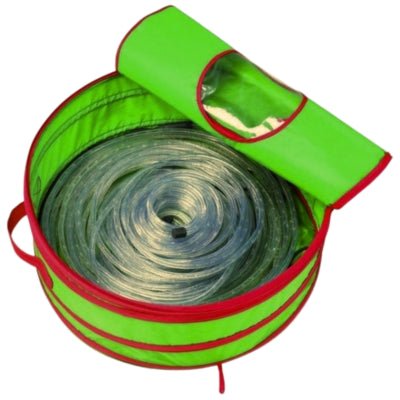 Sac de rangement Couronne de Noël Lumières de Noël vert 60 cm | 24 pièces