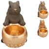 Daan bol en bois courbé Jingle écureuil assis marron 22 cm 3 assortis | 6 pièces