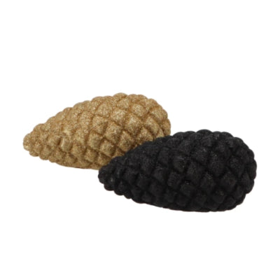 Daan benthout statue jingle pomme de pin doré noir 10 cm 2 assortis | 24 pièces