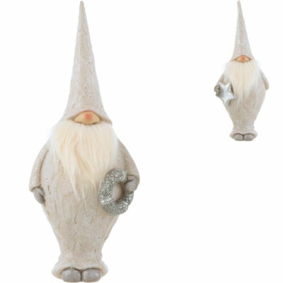 J-line statue Père Noël gnome 36,5 cm 2 assortis | 8 pièces