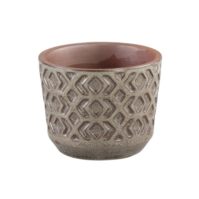Ptmd pot de fleur pella xs marron 7,5 cm | 24 pièces