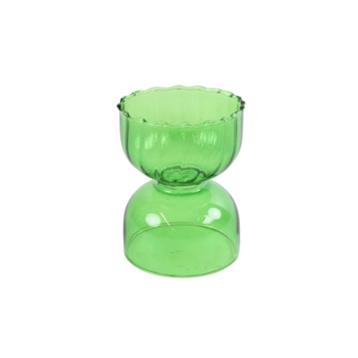 Countryfield photophore toria verre vert 8,5 cm | 24 pièces