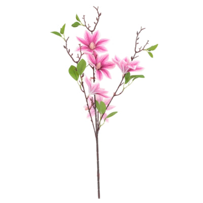 Countryfield fleur artificielle magnolia violet 82 cm | 24 pièces