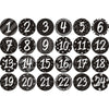 Calendrier de l'Avent coffret cadeau diy noir 26 cm | 24 pièces