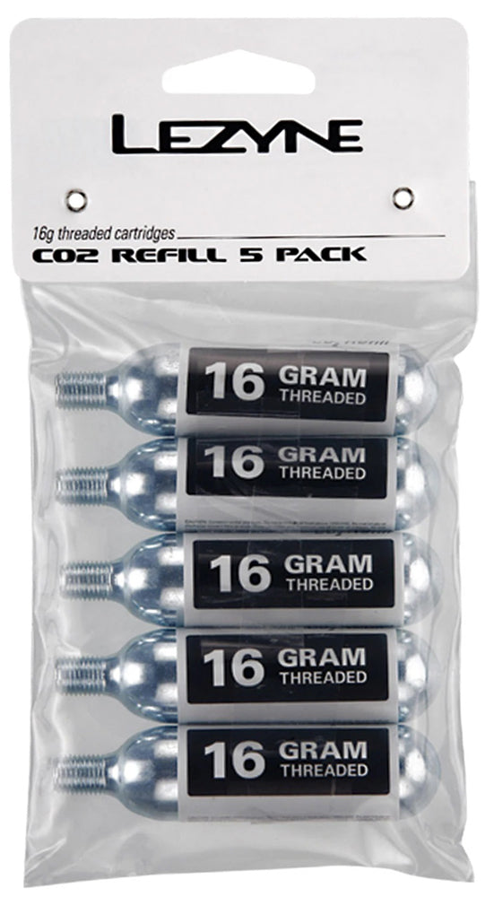 Cartouches de remplacement co2 Lezyne 16g paquet de 5