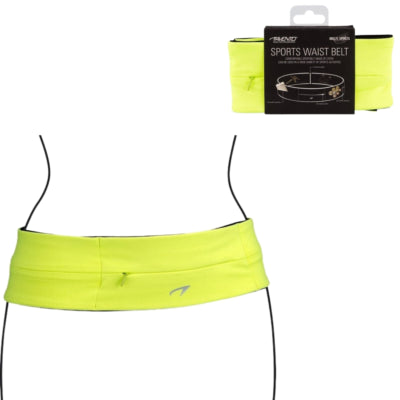 Ceinture sport Avento twist jaune fluo noir taille m | 10 pièces