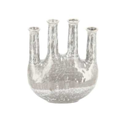 Vase Daan en bois courbé Inga Jahra gris 26 cm | 4 pièces