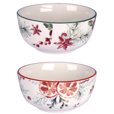 Bol en porcelaine Siaki 520 ml 2 assortis | 12 pièces