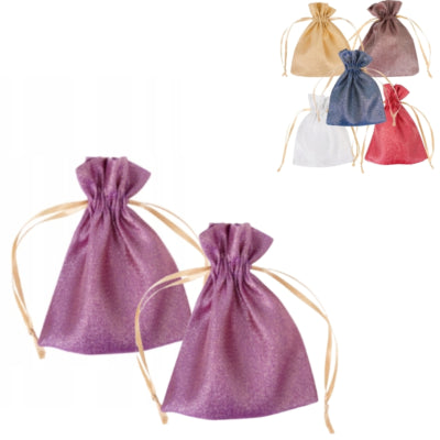 Hobby flora sacs cadeaux paillettes 6 assortis ensemble de 2 | 48 pièces