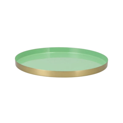 Plateau Daan en bois courbé marrakech menthe doré 33 cm | 6 pièces