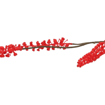 Daan branche artificielle en bois courbé grappe de baies rouge 94 cm | 6 pièces