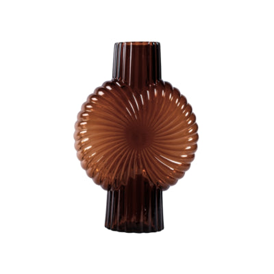 Vase Ptmd Zugar s marron 25 cm | 4 pièces