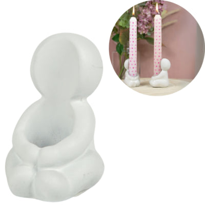 Bougeoir câlin blanc 8 cm | 36 pièces