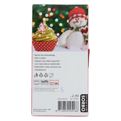 Forme de cupcake Sorbo et topper rouge ensemble de 24 pièces | 72 pièces