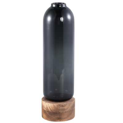 Ptmd vase fleur gris 34 cm | 4 pièces