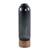 Ptmd vase fleur gris 27 cm | 4 pièces