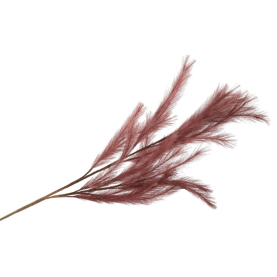 Daan branche artificielle en bois courbé plumes soie bordeaux 100 cm | 12 pièces