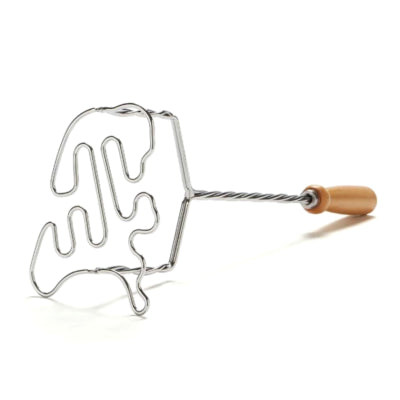 Presse-purée hollandais en métal avec manche en bois 37 cm | 40 pièces