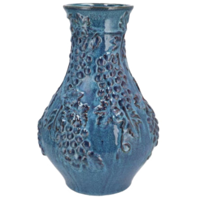 Vase Daan en bois courbé bleu raisin 35 cm | 4 pièces